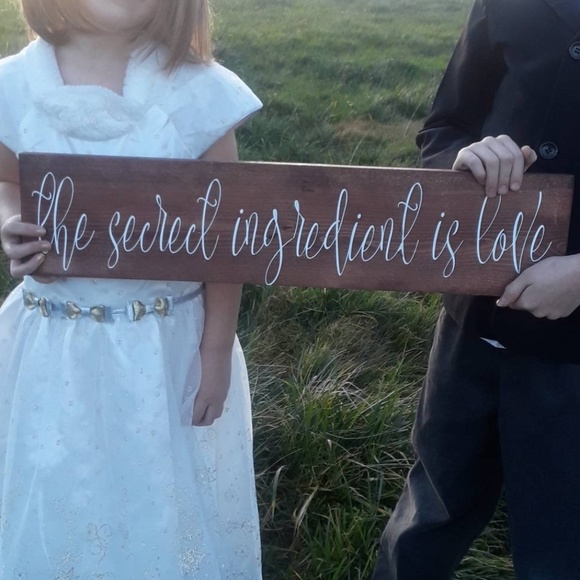Hand Crafted Other - Wood Sign Love Secret Ingredient House Decor gift